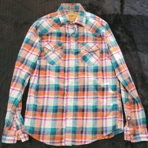 Red Camel Plaid Western shirt M Rodeo